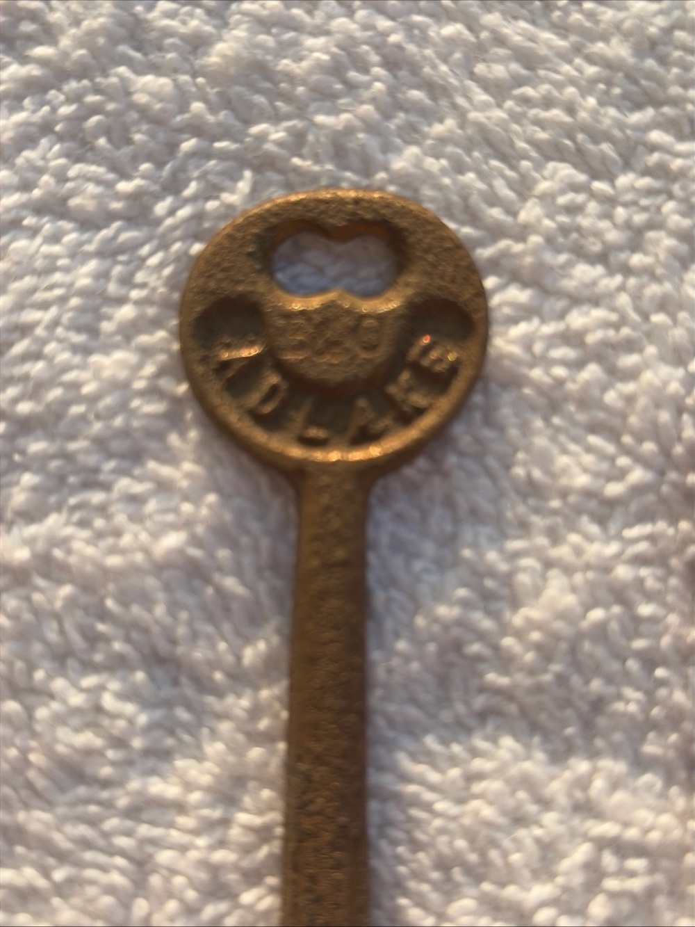 Vintage Rusted Skeleton Key with 'ADLAKE Marking. B&O railway